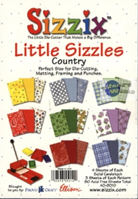 Sizzix - Little Sizzles 80 sheets 4 1/2" x 6 1/2- Country
