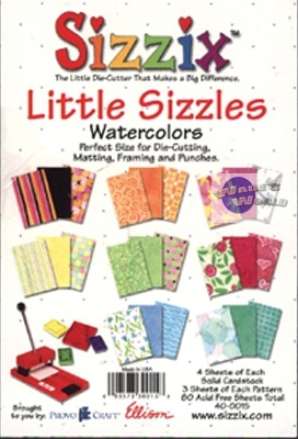 Sizzix - Little Sizzles 80 sheets 4 1/2" x 6 1/2- Watercolors
