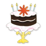 Sizzix - Bigz Die - Cake w/Stand, Candles & Flower