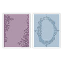 Sizzix - Texture Fades Embossing Folders - Tim Holtz - Fancy & Floral Frame