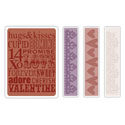 Sizzix - Texture Fades Embossing Folders - Tim Holtz - Valentine Background & Border Set