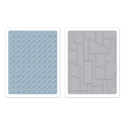 Sizzix - Texture Fades Embossing Folders - Tim Holtz - Diamond Plate & Riveted Metal