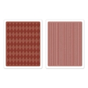 Sizzix - Texture Fades Embossing Folders - Tim Holtz - Harlequin & Stripes Set