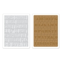 Sizzix - Texture Fades Embossing Folders - Tim Holtz - Subway & Stencil Set