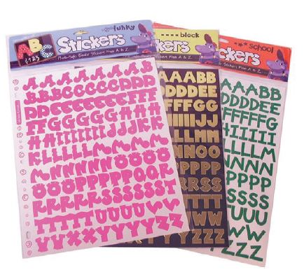 Stickopotomus ABC Stickers - School Deep Red