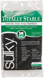 Sulky Totally Stable Iron On, Tear Away Stabilizer Package 20"x 36" White