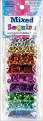 Cup Sequin Pack, 9 colors, 3 grams each