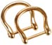 Sunbelt Fasteners Purse Hardware - Rounded Loops  2 piece - Gold