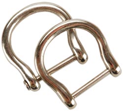 Sunbelt Fasteners Purse Hardware - Rounded Loops 2 piece - Silver