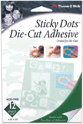 Therm O Web Keep-A-Memory Sticky Dots Adhesive 12 pc 4"x 5 1/2"