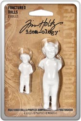 Tim Holtz Idea-Ology Fractured Dolls 2/Pkg