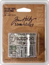 Tim Holtz Idea-Ology Tissue Tape .75"X16 Yards 2/Pkg Journeyman