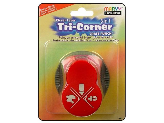 Marvy Uchida Punch Clever Lever Tri-Corner 3 in 1 Baby