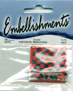 Westrim Miniature Embellishments - Checkers Set