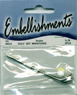 Westrim Miniature Embellishments - Golf Club & Ball