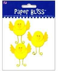 Westrim Paper Bliss Button Embellishment Chickies 3 pc