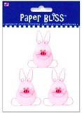 Westrim Paper Bliss Button Embellishment Bunnies 3 pc