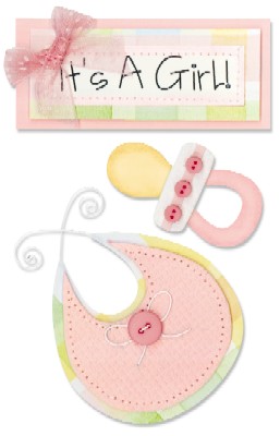 Westrim Paper Bliss Embellishment - It's A Girl