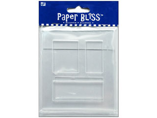 Westrim Paper Bliss Acrylic Embellishment Clear Expressions Frames 2/pk Large Square