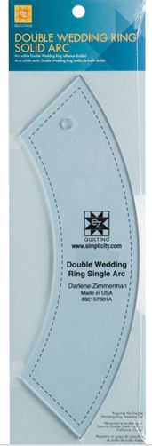 Wrights Simpliz-EZ Single Arc Double Wedding Ring Template