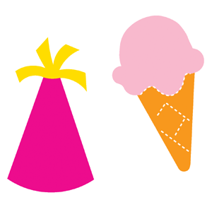 Zip'eSlim Die - Party Hat & Ice Cream